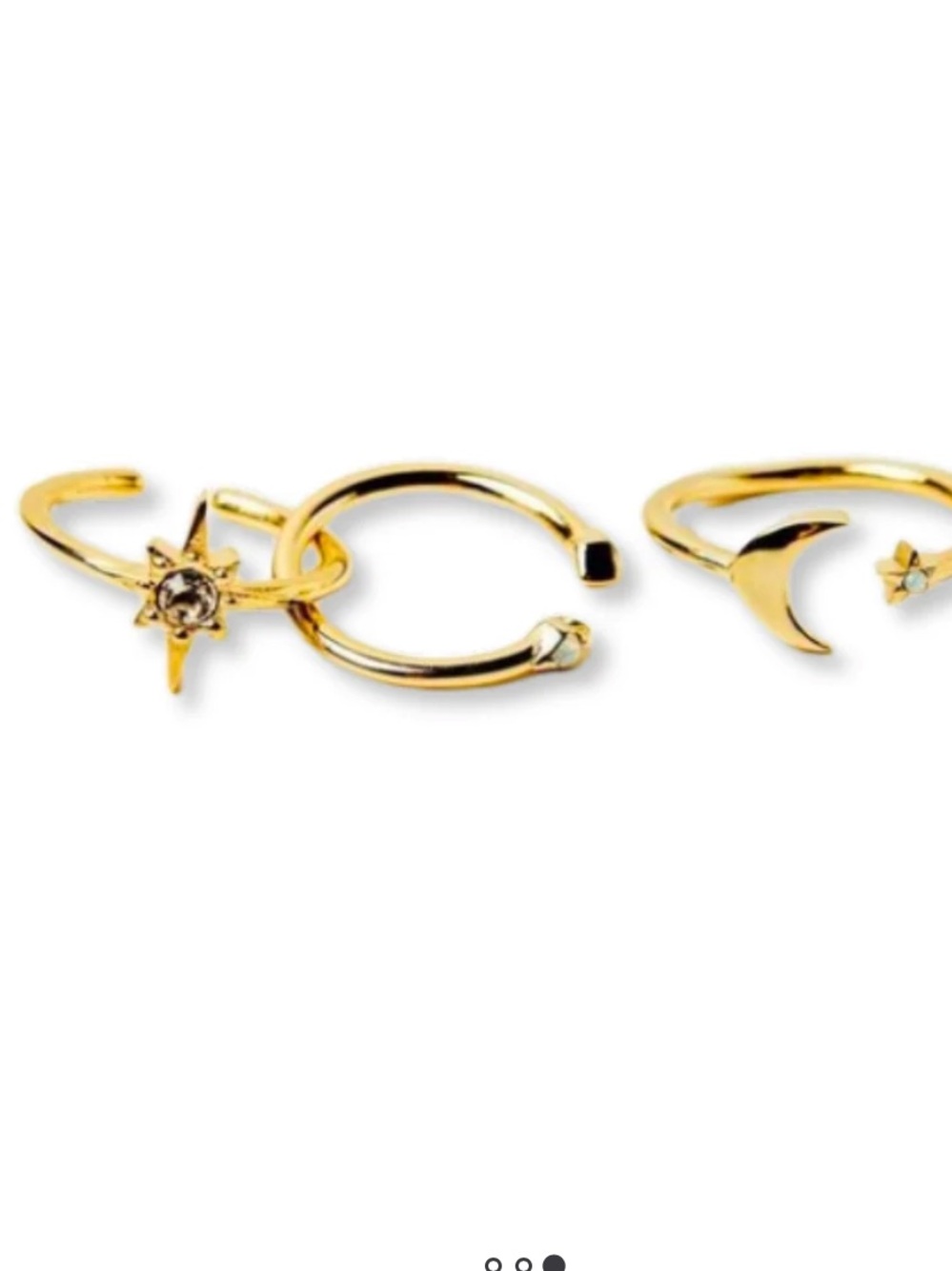 Celestial adjustable, stackable ring set. - Picture 2 of 4